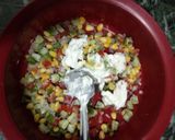 A picture of step 2 of Nachos Bhel.