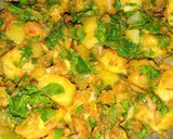 A picture of step 7 of Aalu Methi.