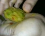 A picture of step 7 of Masala Stuffed idli.