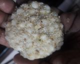 A picture of step 3 of Sabudhana Vada.