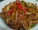 Gambar langkah 4 resipi Daging goreng belengas.