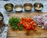 A picture of step 2 of French beens with peanuts crushed bhaji.