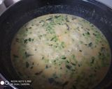 A picture of step 3 of Matar Methi Malai.