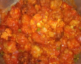 Foto del paso 4 de la receta: Albóndigas de carne picada con patata y pimientos fritos