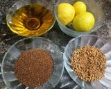 A picture of step 1 of Haldi Pickle.