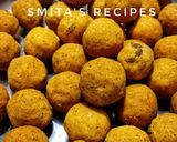 A picture of step 5 of Besan laddu.