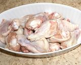 A picture of step 1 of Broiled marinated chicken wings with blue cheese dip.