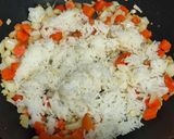 รูปขั้นตอนการทำที่ 4 ของ ข้าวผัดกุ้ง สไตล์ร้าน Benihana