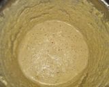 A picture of step 5 of Masala Dosa with coconut chutney & sambhar.