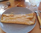 A picture of step 5 of Crepe with Almond Cream and Pear.