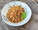 Hình bước làm 3 của món Ngưu bàng và nấm đảo bông