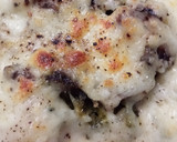 Foto del paso 6 de la receta: Brócoli con Patata, Zanahoria, Manzana y Panceta gratinado con Bechamel  y Mozzarella