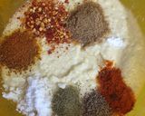 A picture of step 2 of Moong daal pakora.