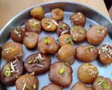 A picture of step 6 of Badhusha (sweet).