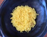 A picture of step 2 of Mithe Chawal with Kesariya Rabdi.