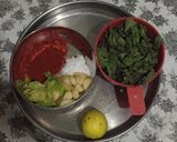 A picture of step 1 of Mint chutney.