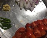 A picture of step 1 of Matar Paneer.