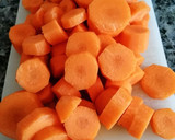 Foto del paso 3 de la receta: Crema de zanahoria y puerro con pimientos asados