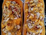 Calabaza rellena con pollo 👌