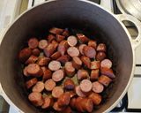 Une image de l'étape 3 de Rougail saucisses.