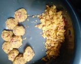 A picture of step 4 of Yam balls.