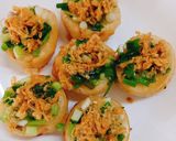 Hình bước làm 3 của món Tàu hủ non thịt chà bông