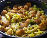 A picture of step 3 of Simple cabbage soya chunks dry sabji.