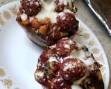 A picture of step 7 of Baked Bean & BBQ Meatball Stuffed Acorn Squash.