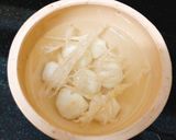 Hình bước làm 1 của món Yến Sào Chưng Củ Năng Lá Dứa