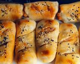 A picture of step 5 of Chicken Alfredo Bread.
