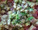 Foto del paso 4 de la receta: Manto de calamares en su tinta sobre arroz blanco