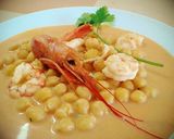 Foto del paso 11 de la receta Garbanzos con gambas en crema de marisco