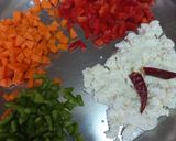 A picture of step 1 of Veg cheese spread.