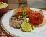 A picture of step 2 of Grilled Salted Salmon Steak.
