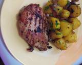 Pan grilled chicken with garlic potatoes recipe step 3 photo