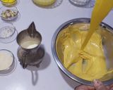 A picture of step 1 of Besan Halwa.
