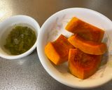 A picture of step 1 of Pumpkin Bread (+glutinous rice flour).