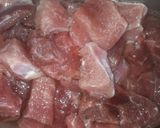 A picture of step 4 of Whait mutton krahi.
