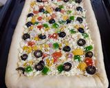 A picture of step 2 of Cheese Filled Square Pizza 🍕🍕.