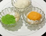 A picture of step 6 of Tricolour Dahi Vada.