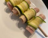 Foto del paso 4 de la receta: Pincho de calabacín con jamón y queso
