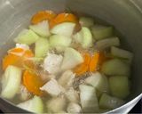 รูปขั้นตอนการทำที่ 3 ของ แกงจืดแฟงใส่ไก่ (เมนูคลีน Clean food)