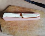 Sajttal töltött Bacon virslik recept fázis 1 fotója