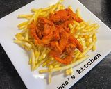 A picture of step 2 of Chicken Loaded Fries:.
