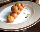 A picture of step 4 of Besan laddu.