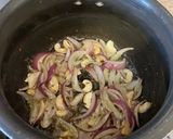 A picture of step 3 of Kaju Turiyanu shakCashew nuts and ridge gourd curry.