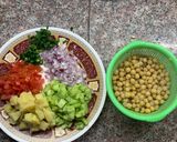 A picture of step 1 of Chana chat.