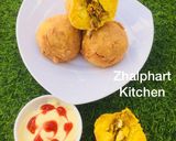 A picture of step 4 of Stuffed yam balls.