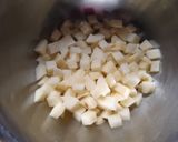 A picture of step 4 of French fries corn potato paneer drum stick.