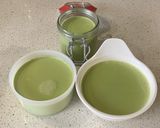 A picture of step 6 of Matcha (green tea) panna cotta.